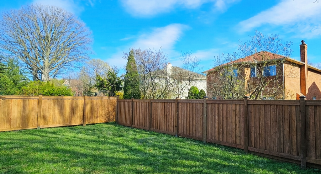 Premium Full Privacy Fence Built With 6x6 Posts
